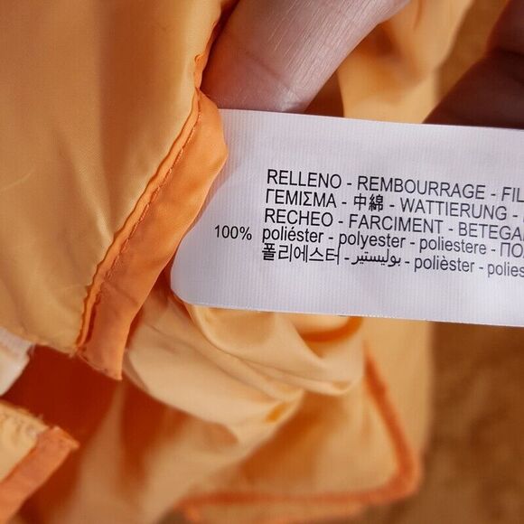 ZARA Jacket Girls Size 11 Orange Puffer Lightweight Packable Boxy - Picture 6 of 9